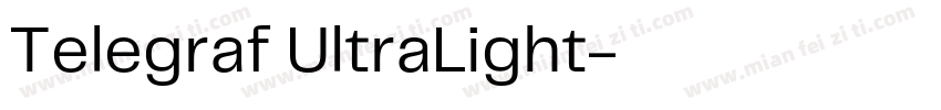 Telegraf UltraLight字体转换